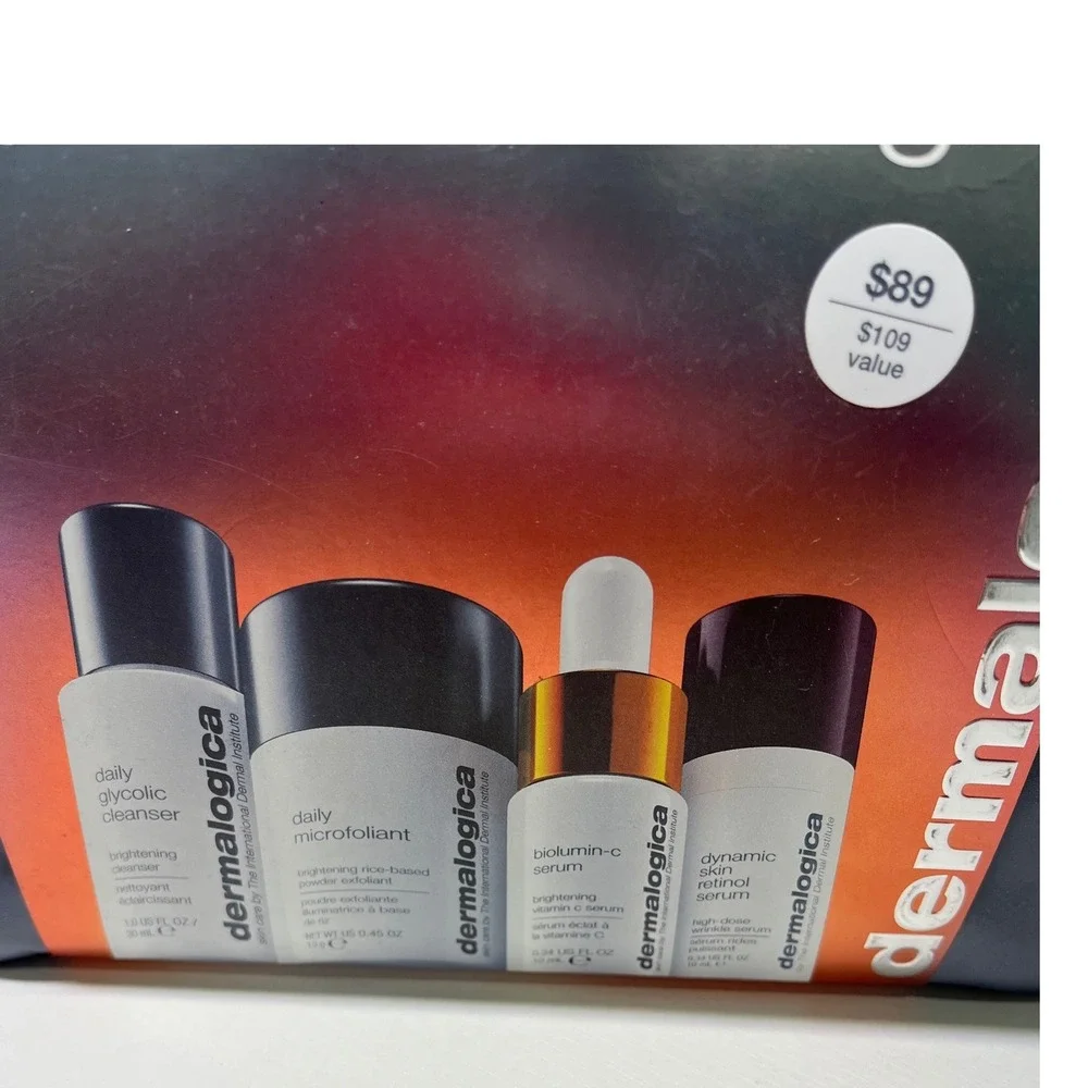 NEW‎ Dermalogica Expertise On The Go Skincare Set Travel Bag Retinol Vitamin C